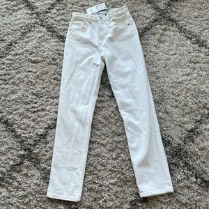 NWT Zara High Rise Slim Ankle Jeans - White - Sz 0/32